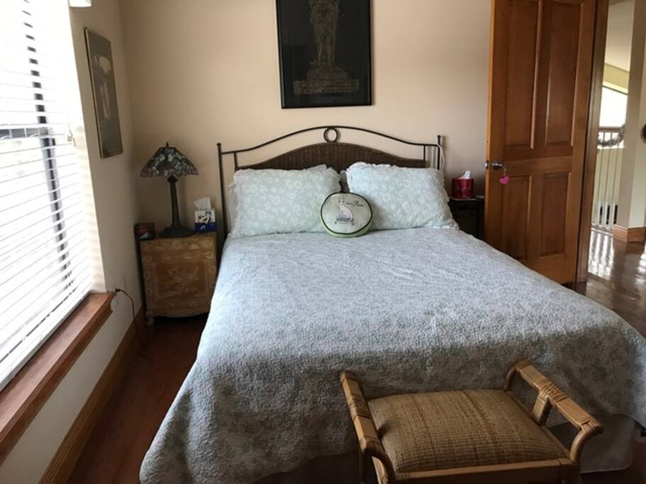 You're going to love this comfy bed...described as "Divine". Door locks for privacy.