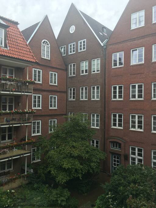View From The Balcony. These are Historical houses as they were build back in the days!