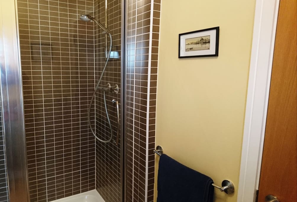 Private ensuite shower-room with 1.5-sized shower basin