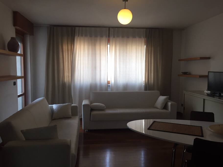 Sala con divani letto a una piazza e mezza ciascuno