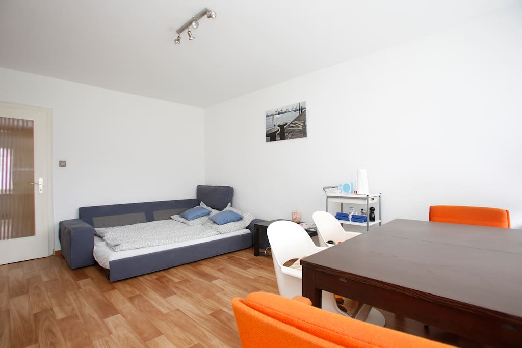 Lounge with sofa bed