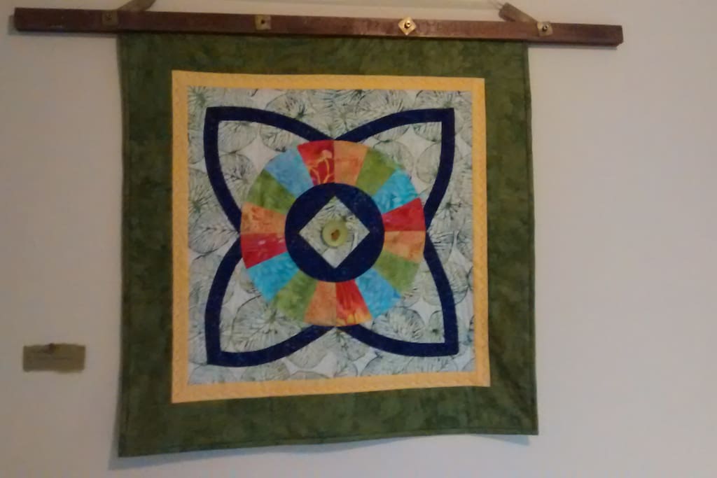 This beautiful quilt hanging was gifted to me when I opened up for business by my friend Susan Holdeman.