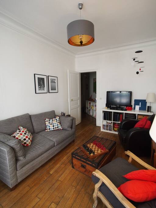 living room with second bed
