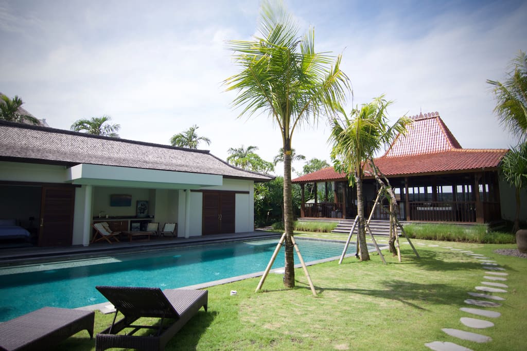 Exclusive 3-BR villa within walking distance to the beach.