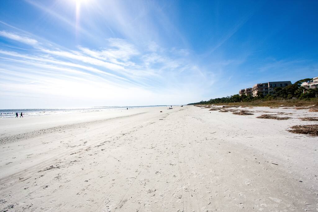 Beautiful beach less than 2 minute walk away