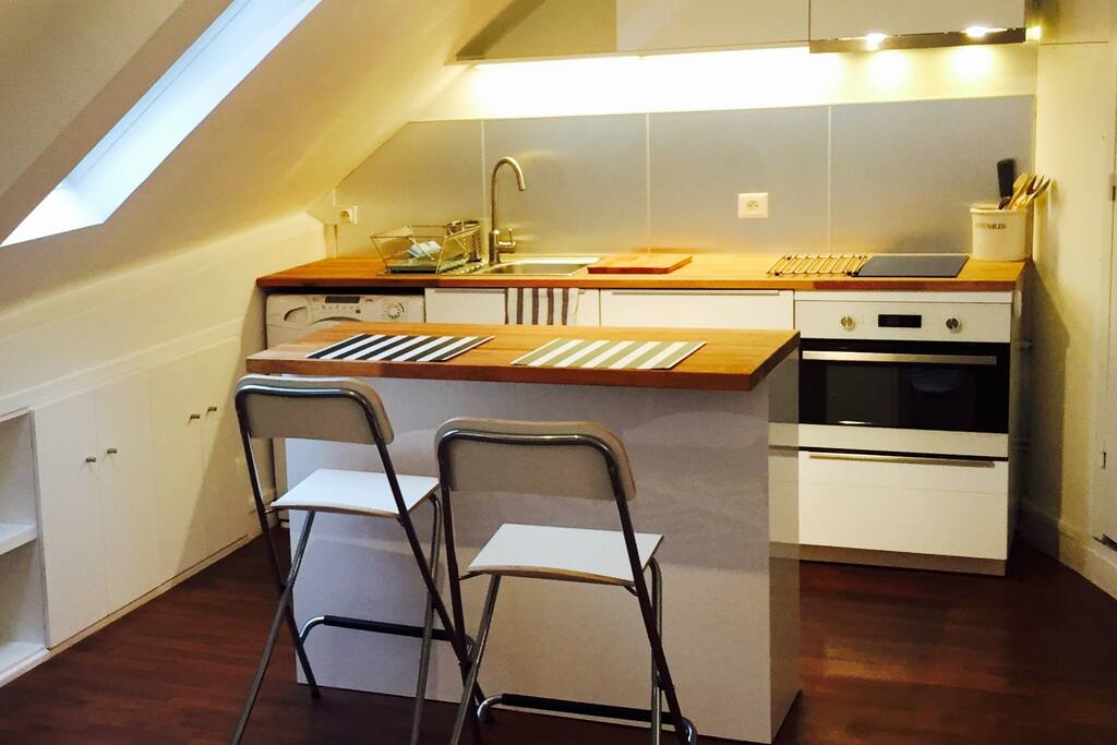 Kitchen and eating area