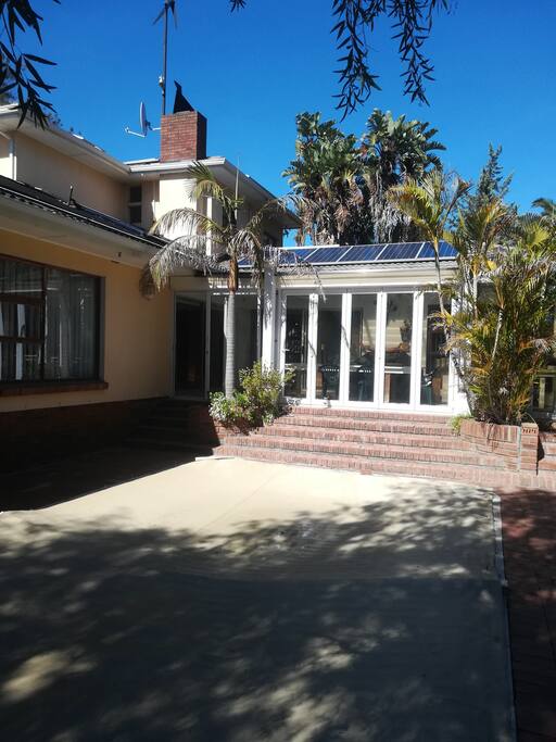 Back yard with swimming pool