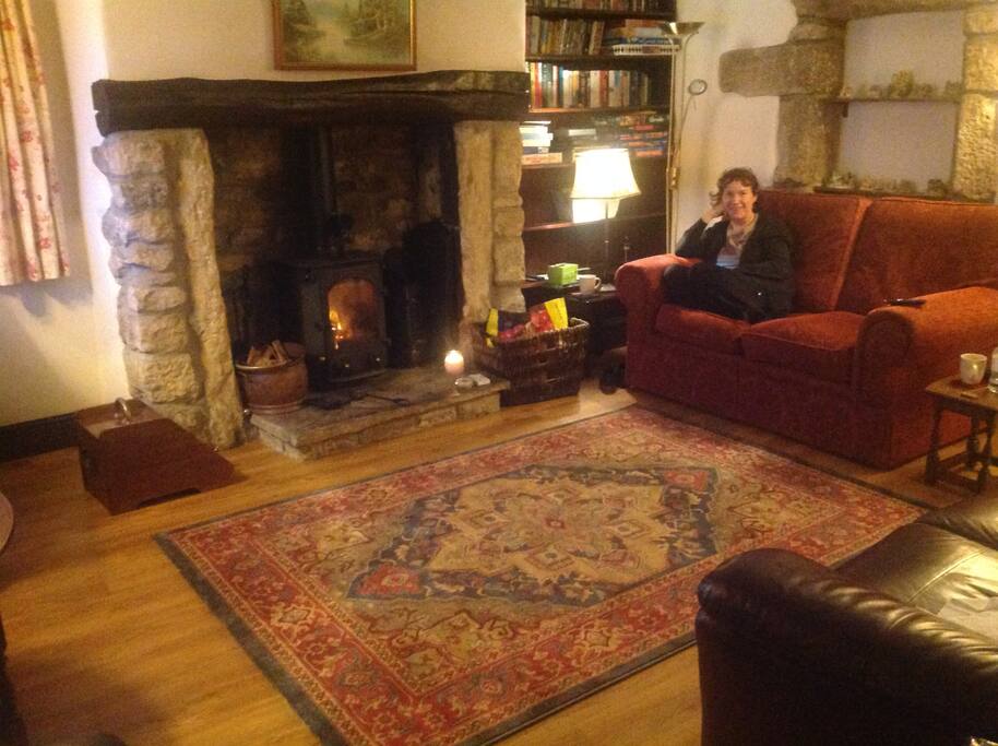 Lounge with multi fuel stove