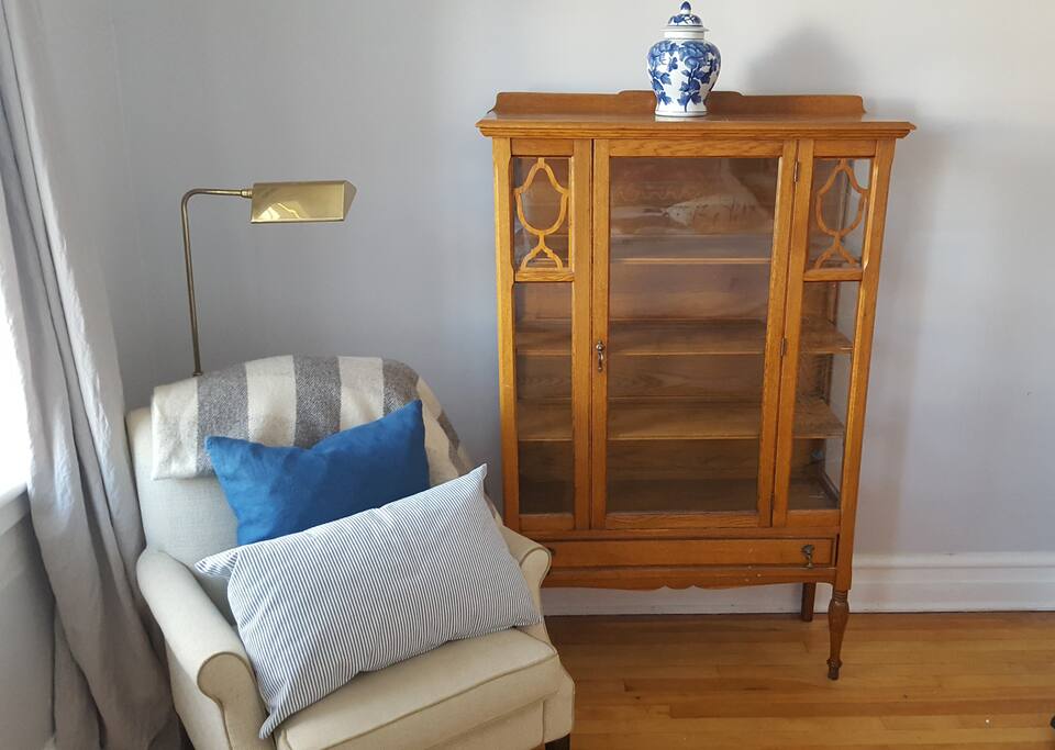 Sitting area in bedroom.