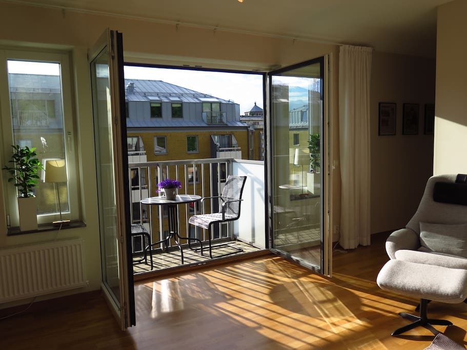 The balcony, from the living room