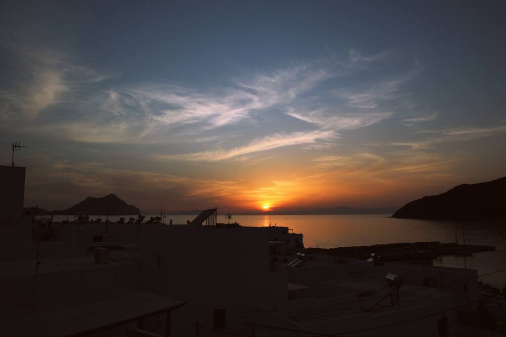 sunset ,view from the balcony