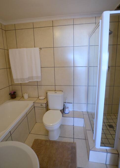 Full main en-suite with shower, bath, basin and toilet