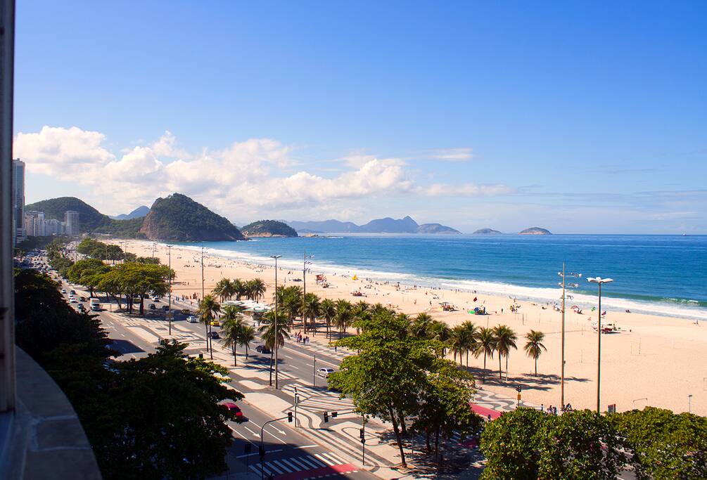 Vista para a praia do Leme
