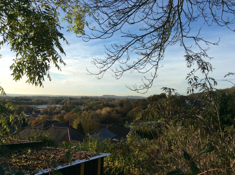 Views across the valley and the parks.