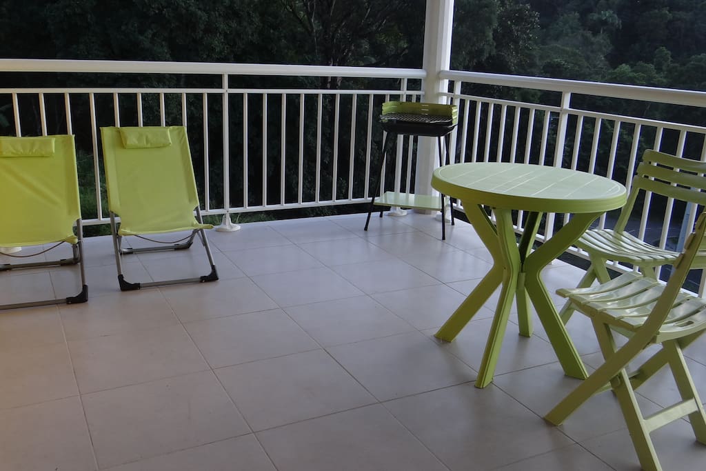 terrasse au premier étage