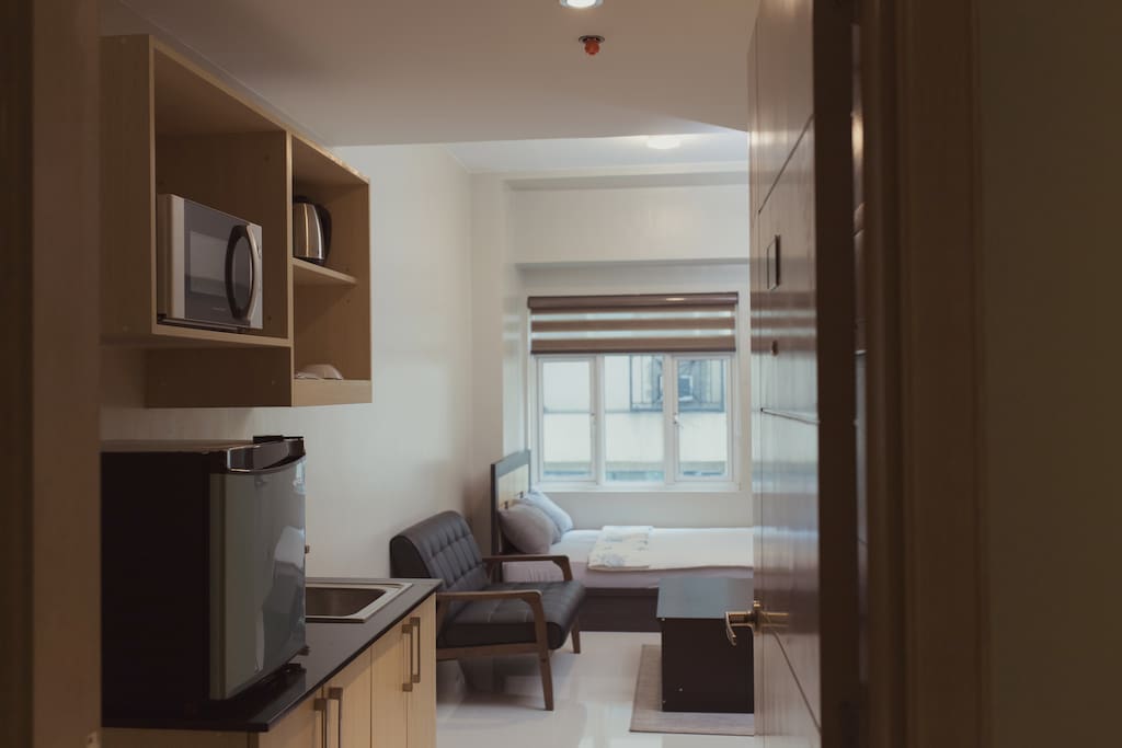 The studio type unit is perfect for guests who want to occupy for short-term or long-term stay.