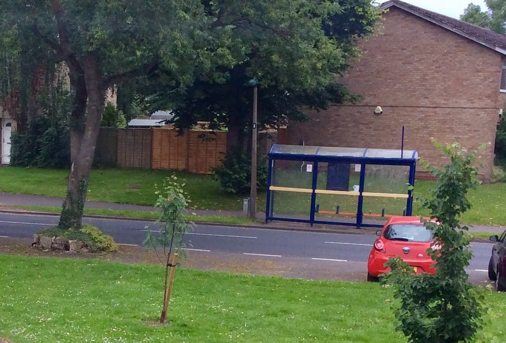 X12 bus stop coming from Birmingham international, opposite the house.