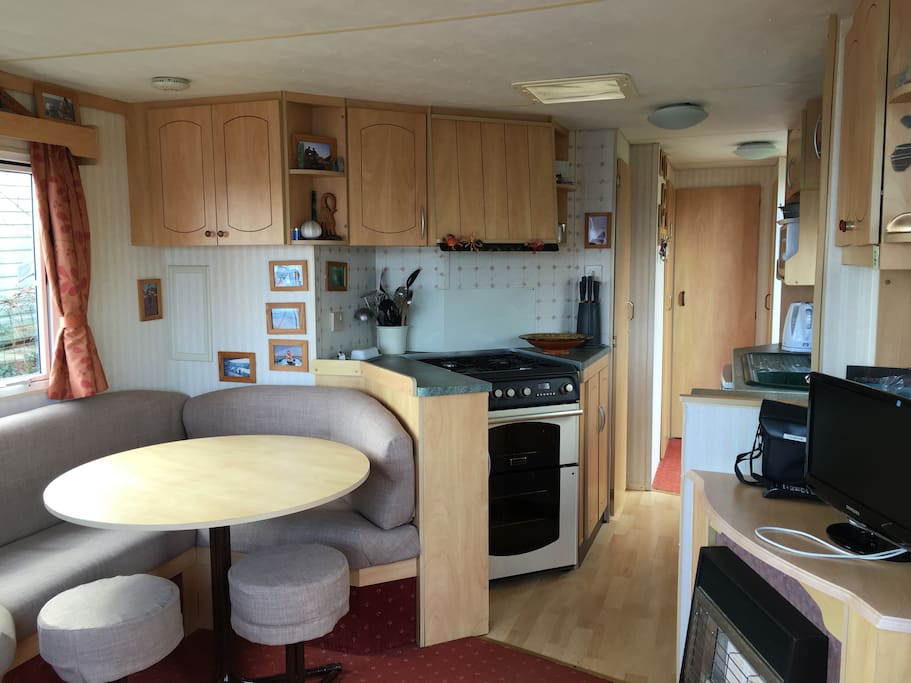 Galley Kitchen with appliances