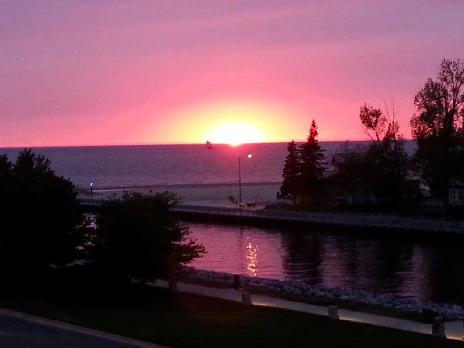 View of Lake Michigan in South Haven