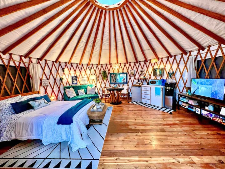 Unique Yurt with Private Sauna on One Stone Ranch! Yurts for Rent in