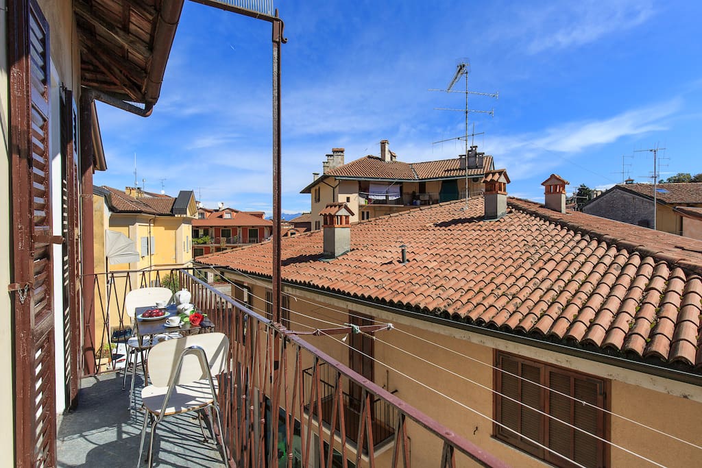 balcone con vista sui tetti