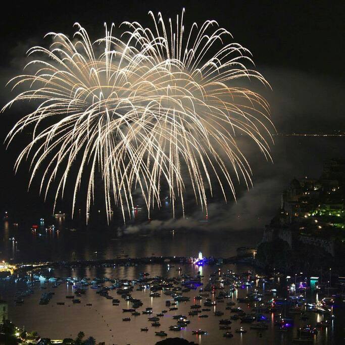 Fuochi pirotecnici di Sant'Anna visti dalla casa