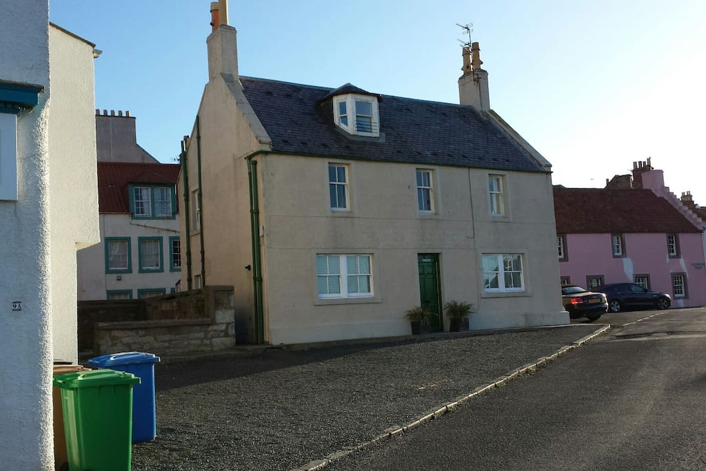 Front view of the cottage. Entrance is to the rear.