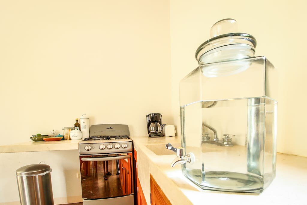 Unlimited bottled drinking water during your stay