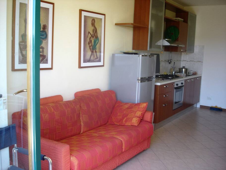 sala con divano letto
