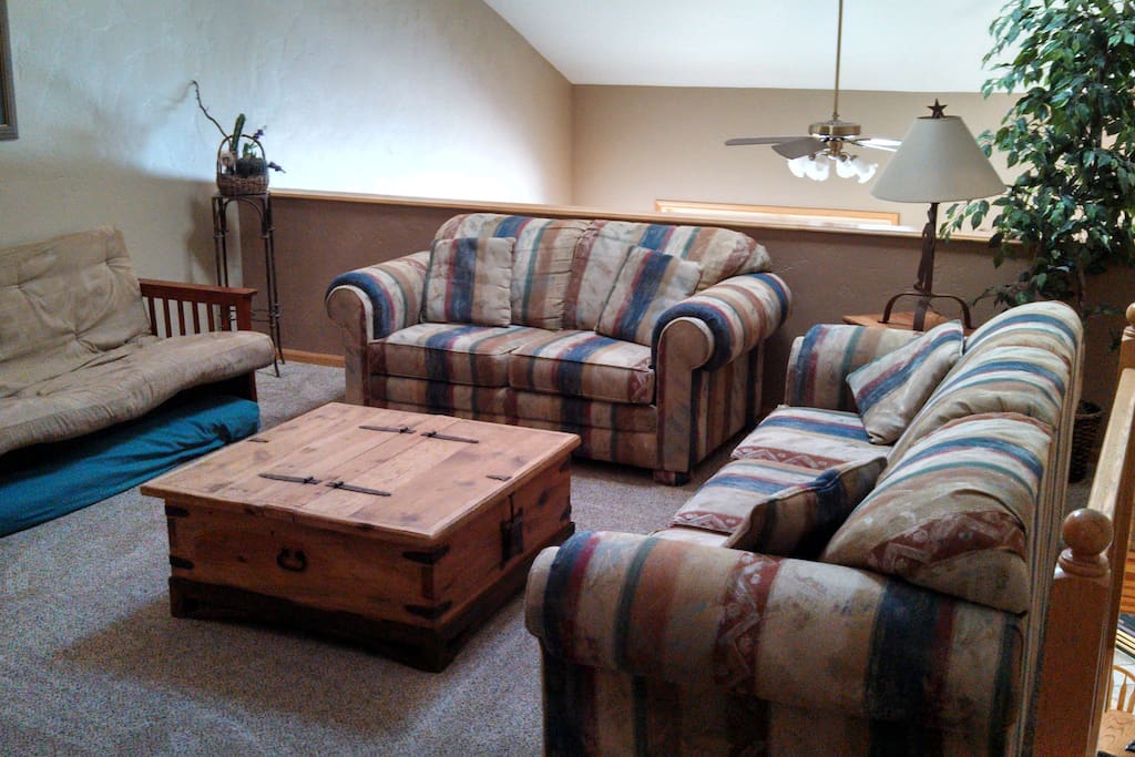 Spacious loft with two futons