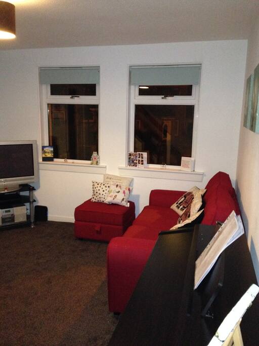 Living room with double sofa bed