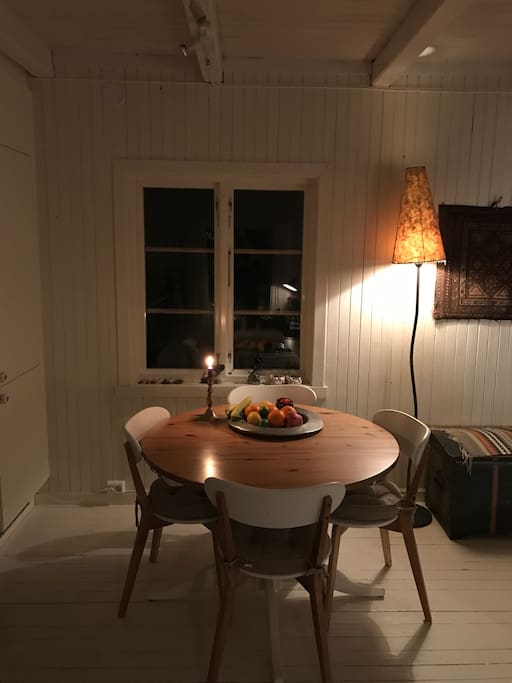 The dining table