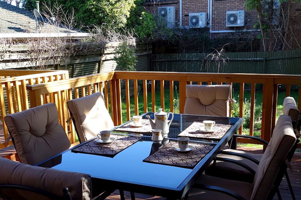 afternoon tea with garden view