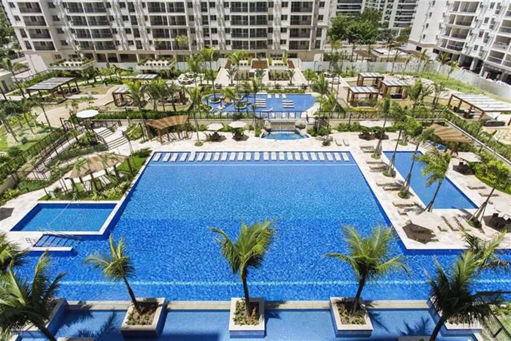 Vista da area de lazer do condominio