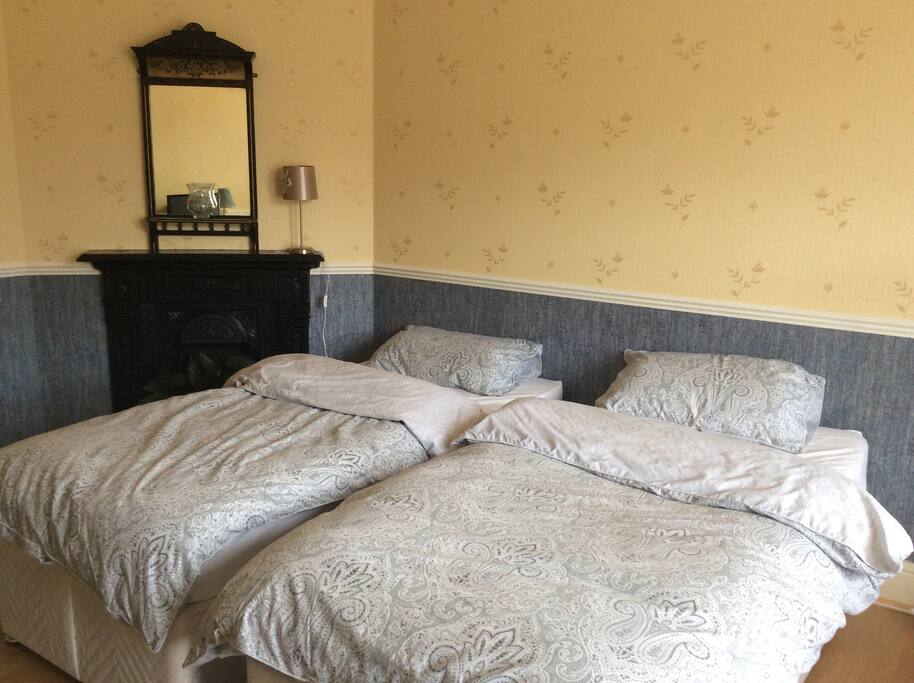 Spacious twin room.