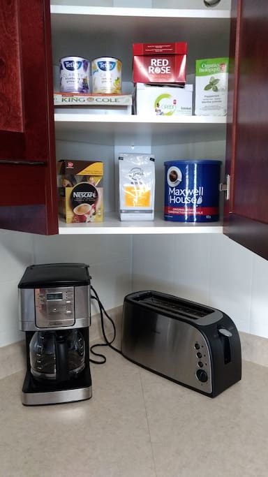 Assortment of coffee and tea