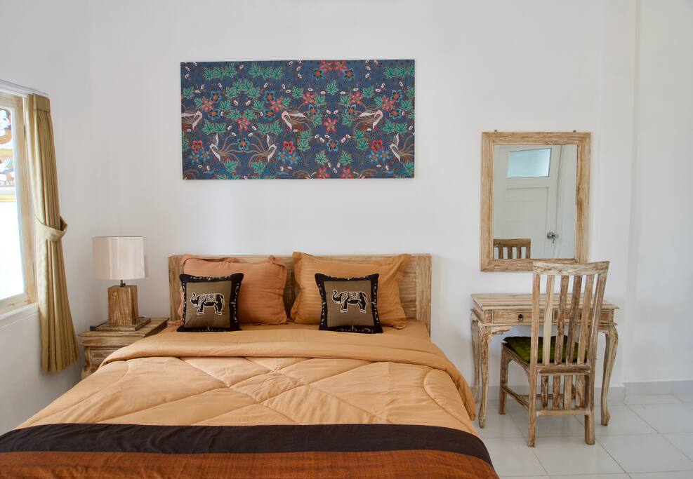 Upstairs private double room with ensuite bathroom