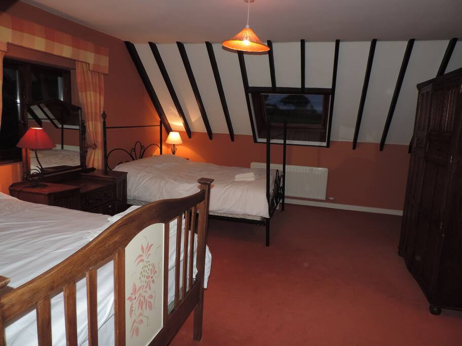 Two Double Beds with amazing views of coast and mountains
