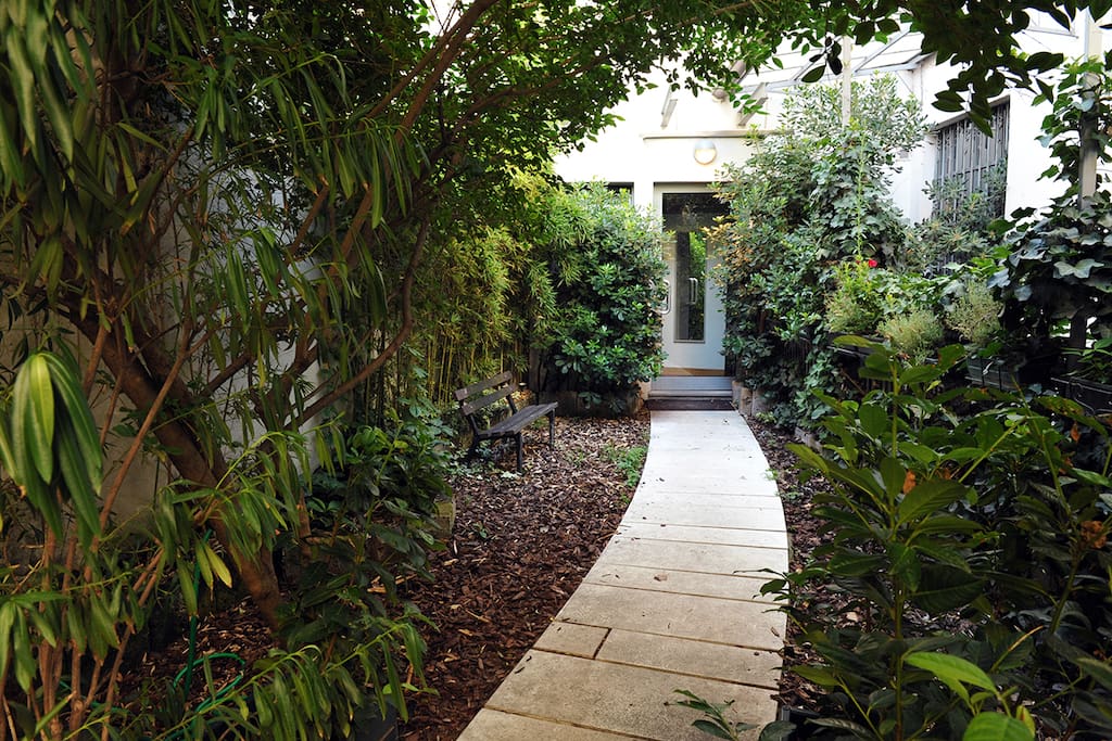 private entrance from a little garden