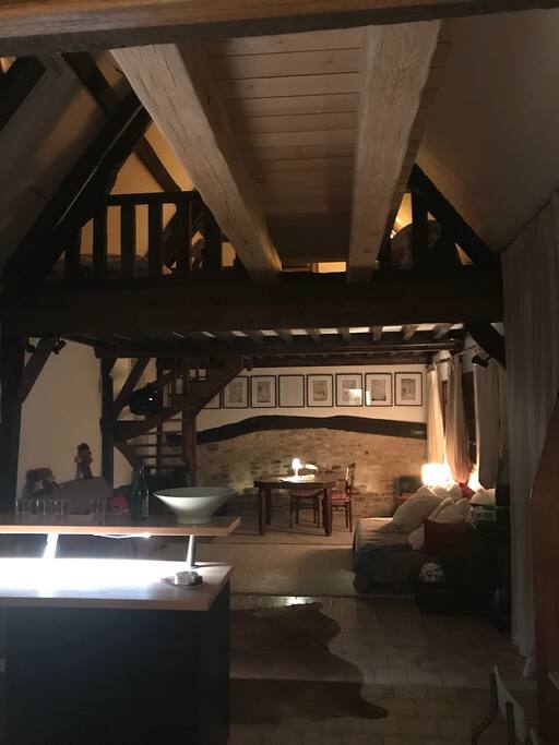 Living room & open kitchen