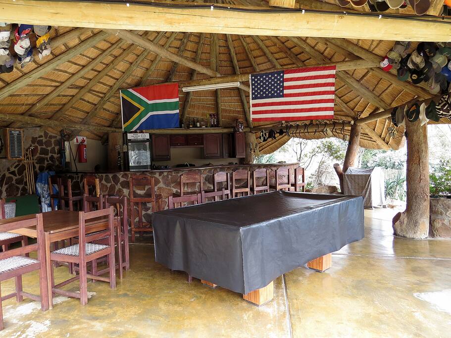 Bar and pool table