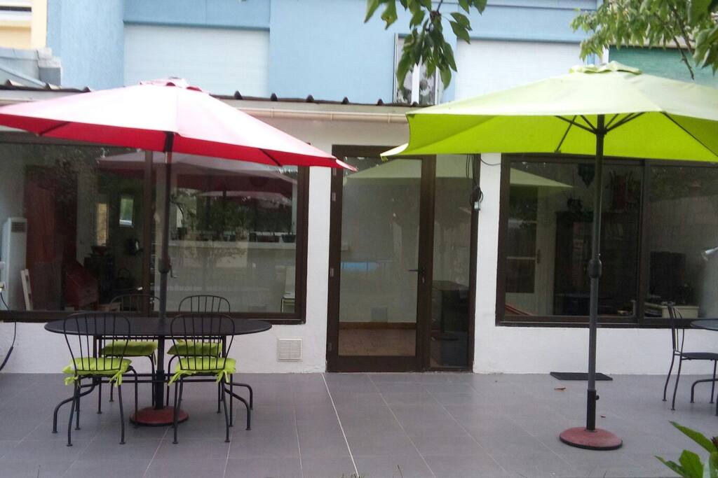 Terrasse agréable.
