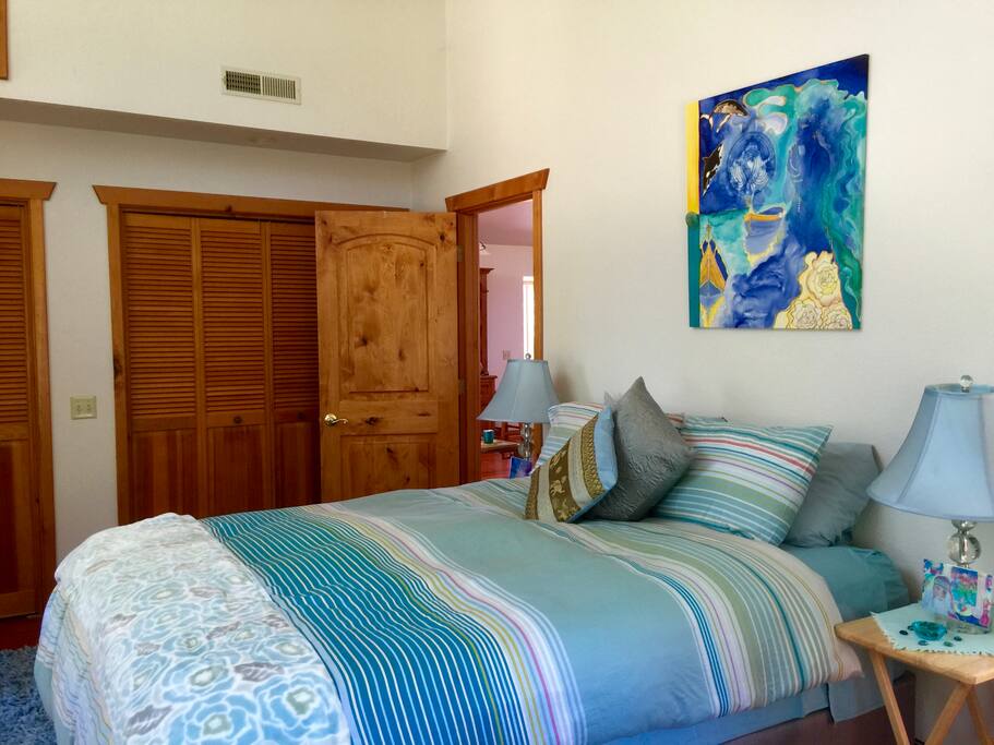 Master Bedroom with doorway into Upper Living Room