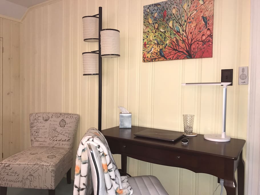 Your desk has excellent wifi service when you need to catch up with friends back home.