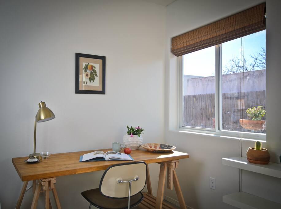 Large desk work area
