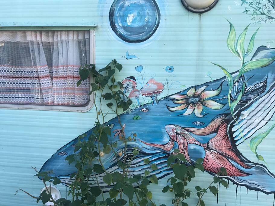 Art work of the front of our little van