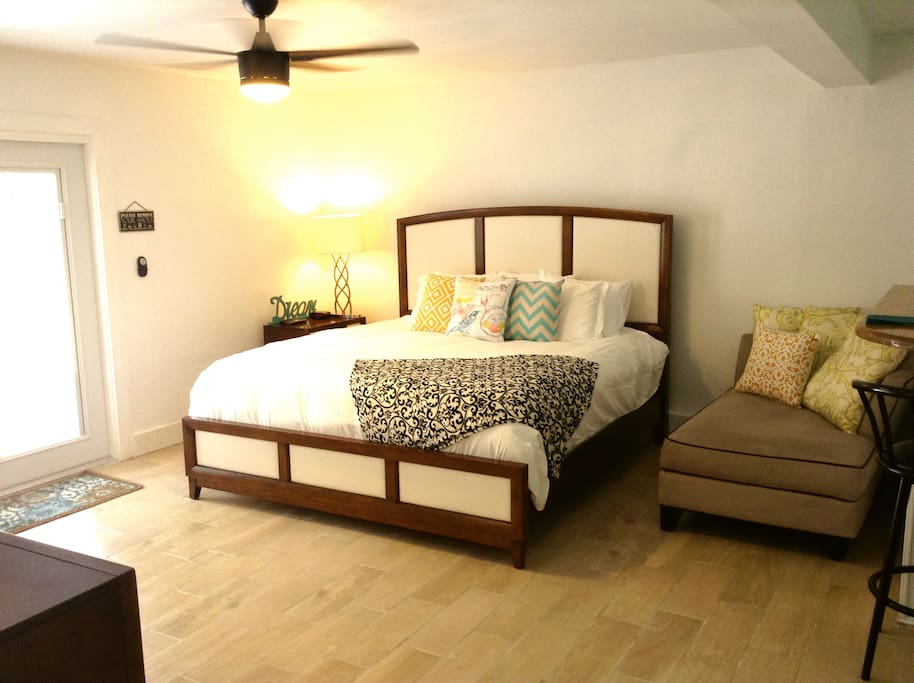 King Bed, Flat screen TV