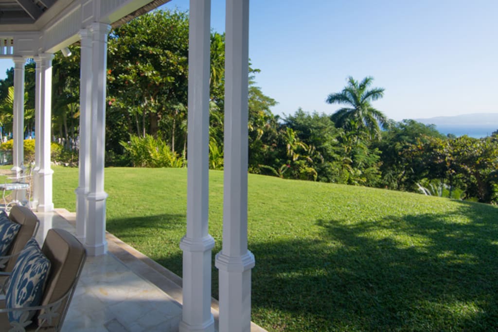 Down a gentle slope a few steps from the house is the 35' private pool ...