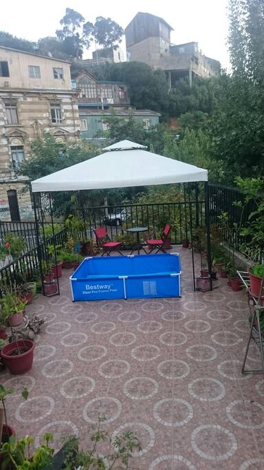 Terraza para descansar y apreciar el paisaje