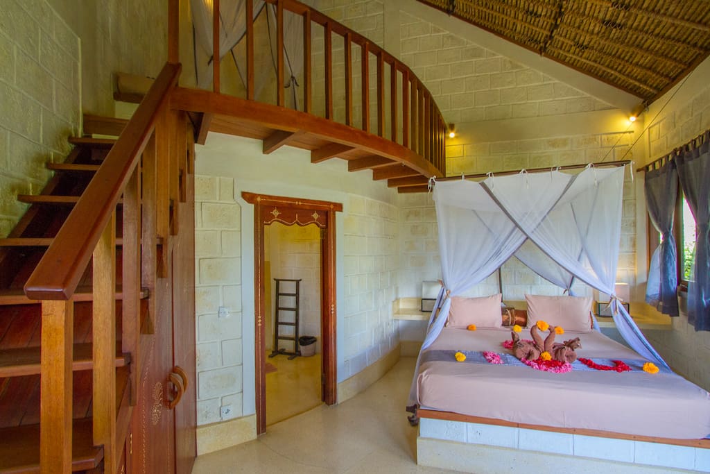 Mezzanine and bed